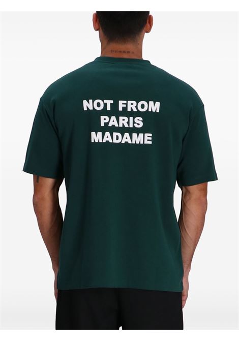 T-shirt le t-shirt slogan in verde Drole de monsieur - uomo DROLE DE MONSIEUR | PERMTS203CO002DGN
